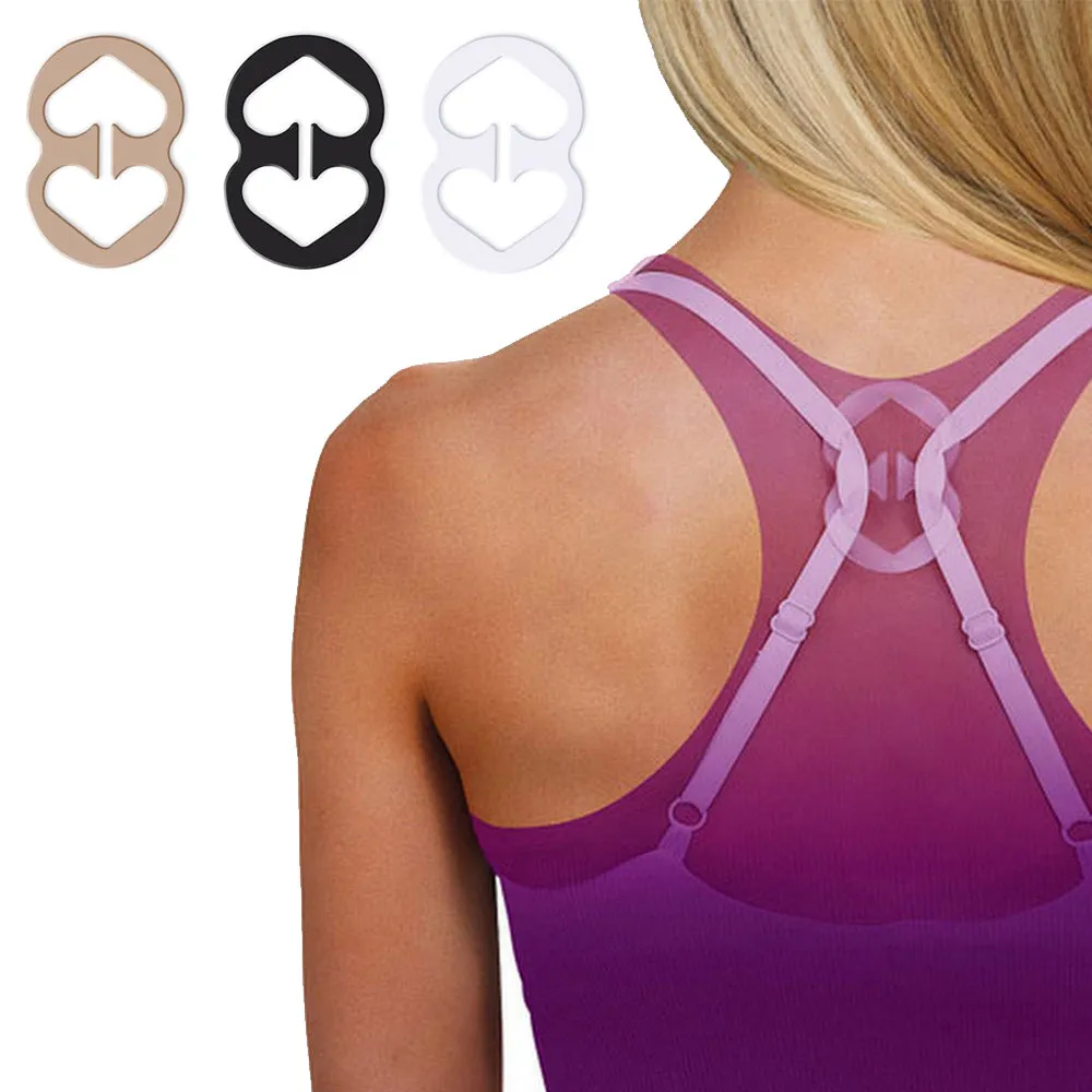 12Pc Bra Clips Perfect Lift Adjust Clasp Strap Cleavage Control Racerback Buckle