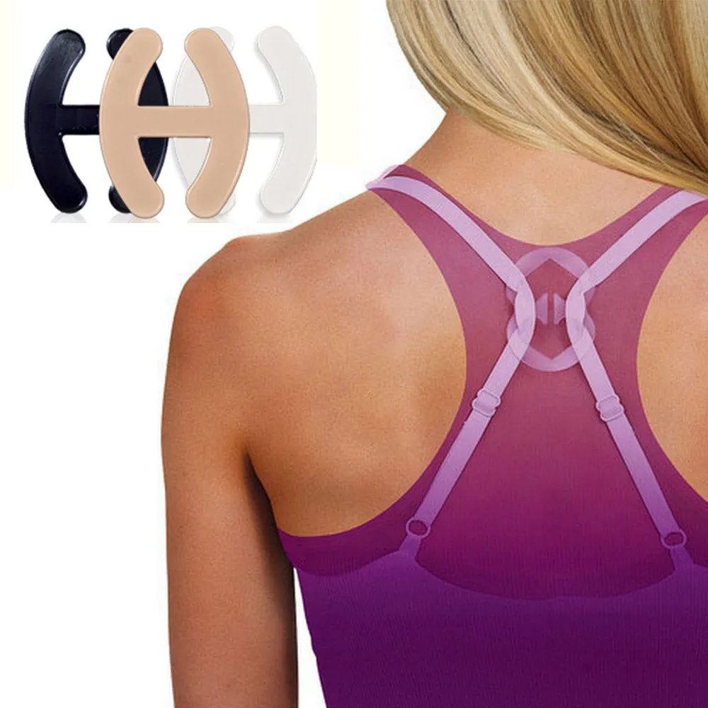 12Pc Bra Clips Perfect Lift Adjust Clasp Strap Cleavage Control Racerback Buckle