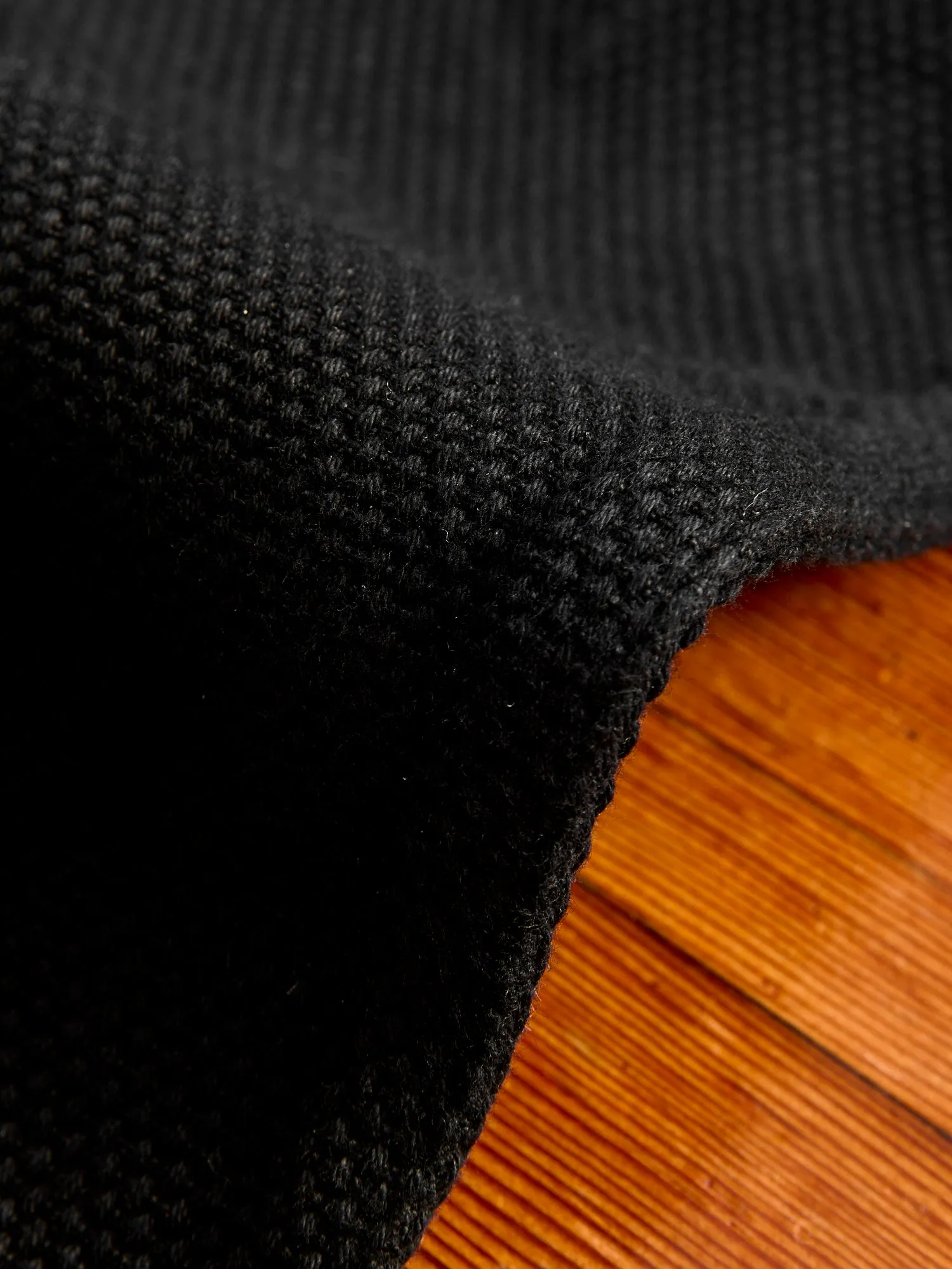 Slim Straight Fit 14oz Deep Black Kurozome Selvedge Sashiko Pants - 1877S Collection