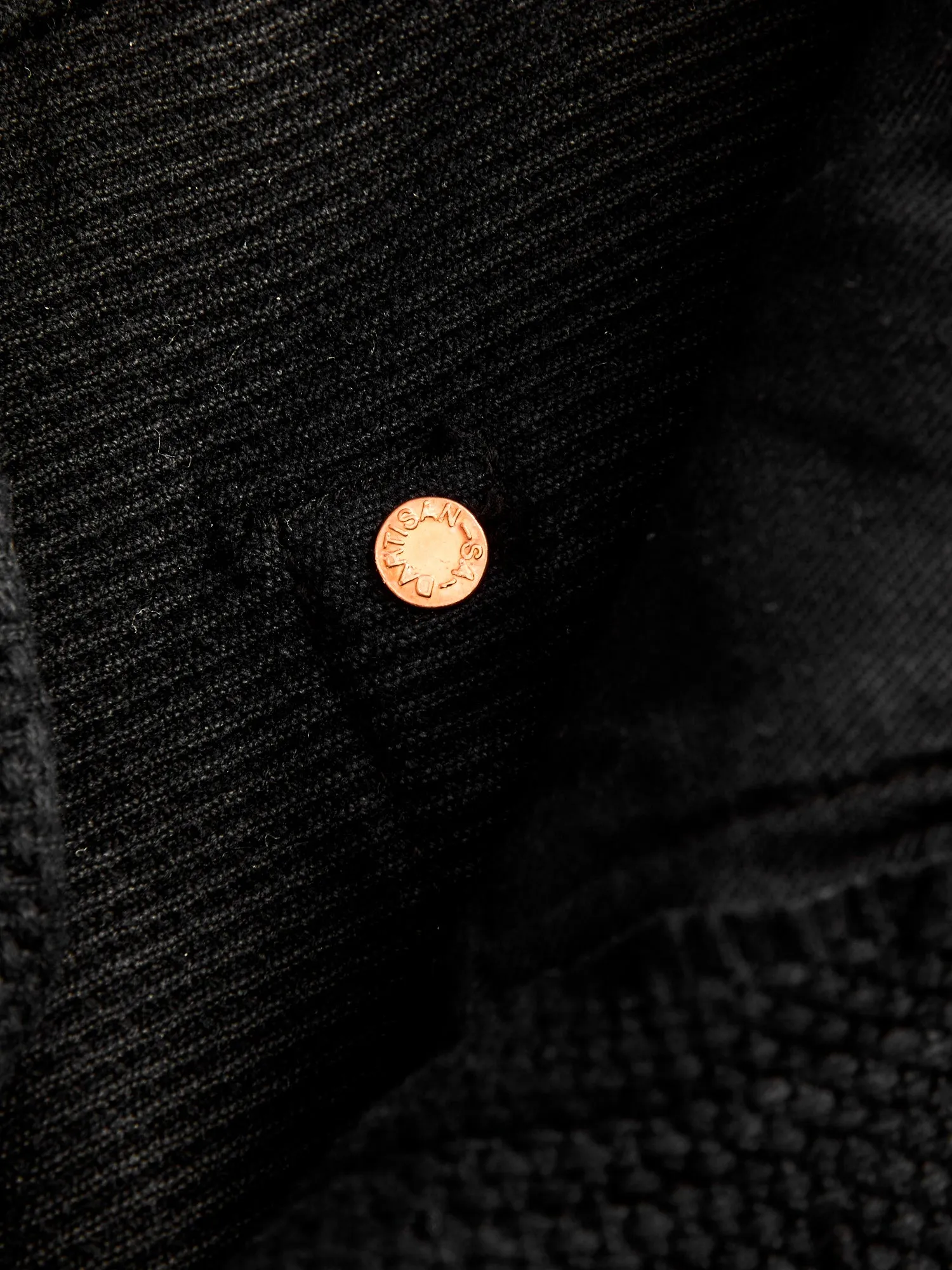 Slim Straight Fit 14oz Deep Black Kurozome Selvedge Sashiko Pants - 1877S Collection