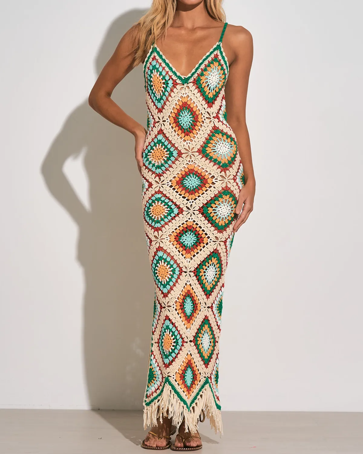 2024 Elan Crochet Maxi Dress (More colors available) - CA5915