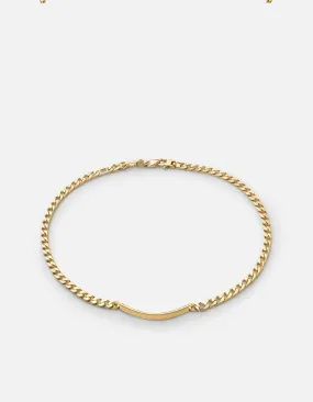 4mm ID Cuban Chain Choker, Gold Vermeil
