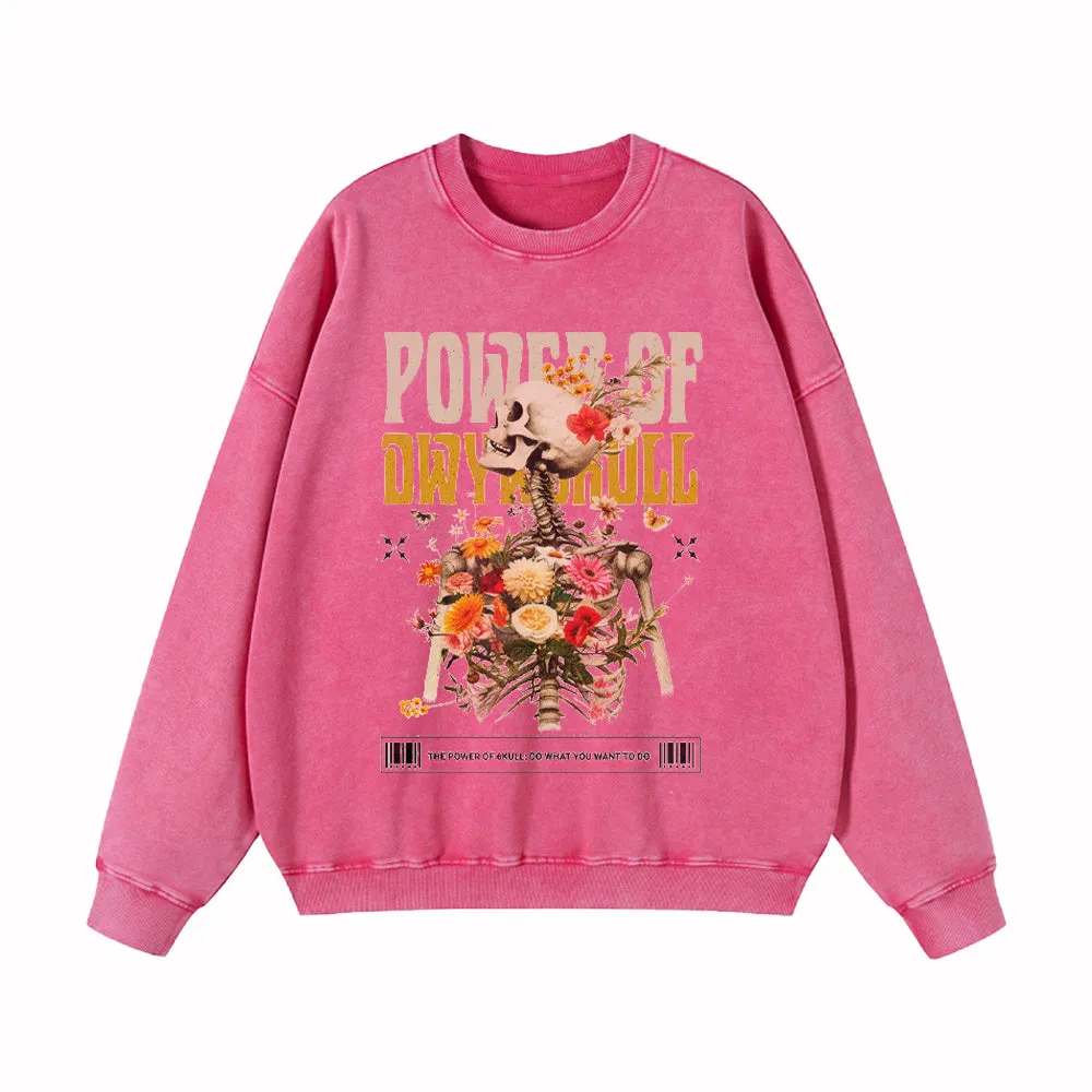 6Kull | Floral Skull Sweatshirt
