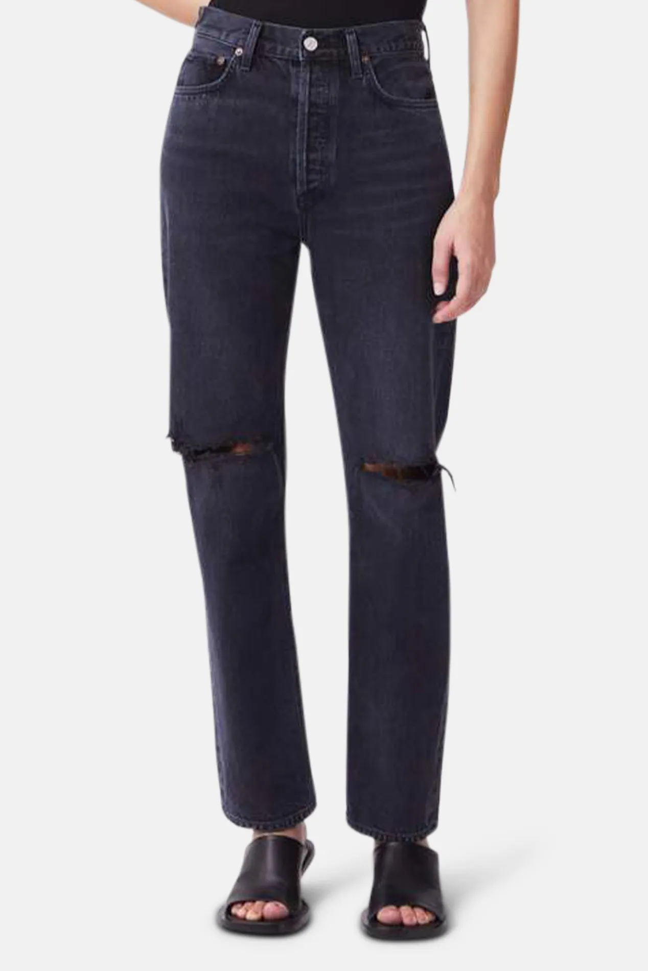 90s Pinch Waist HR Straight Howl