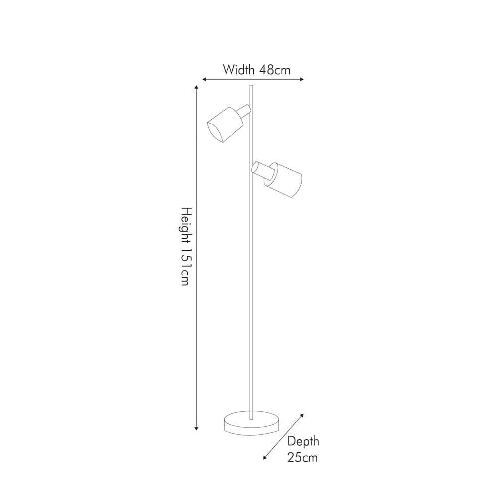 Aaron Antique Brass Metal Task Floor Lamp