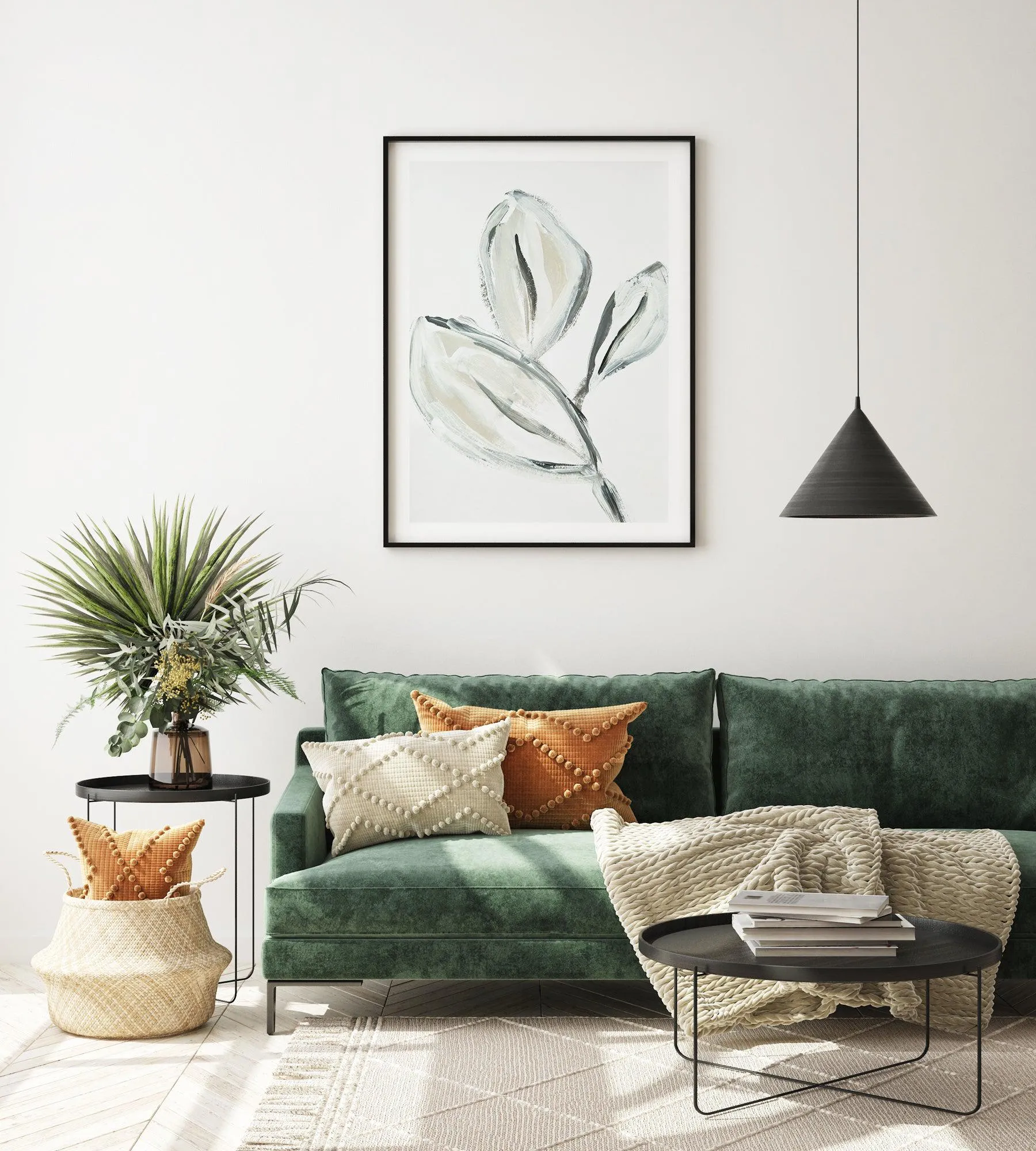 Abstract Leaves Art Print