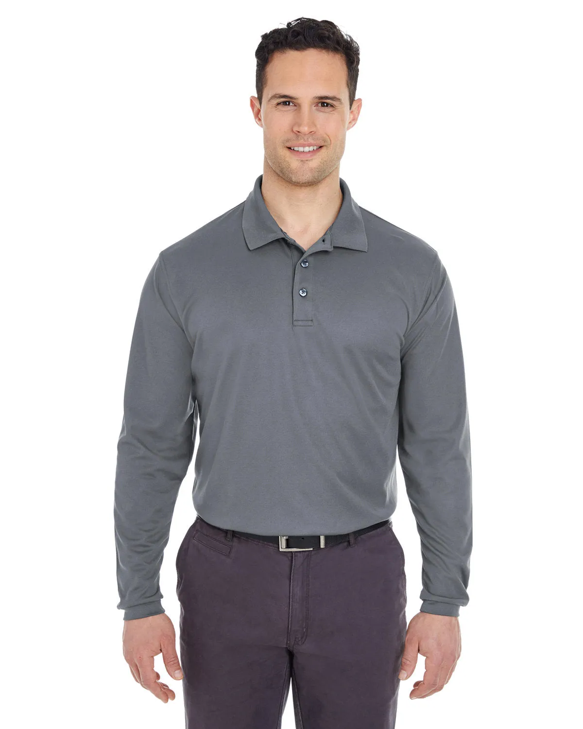 Adult Cool & Dry Long-Sleeve Mesh pique Polo