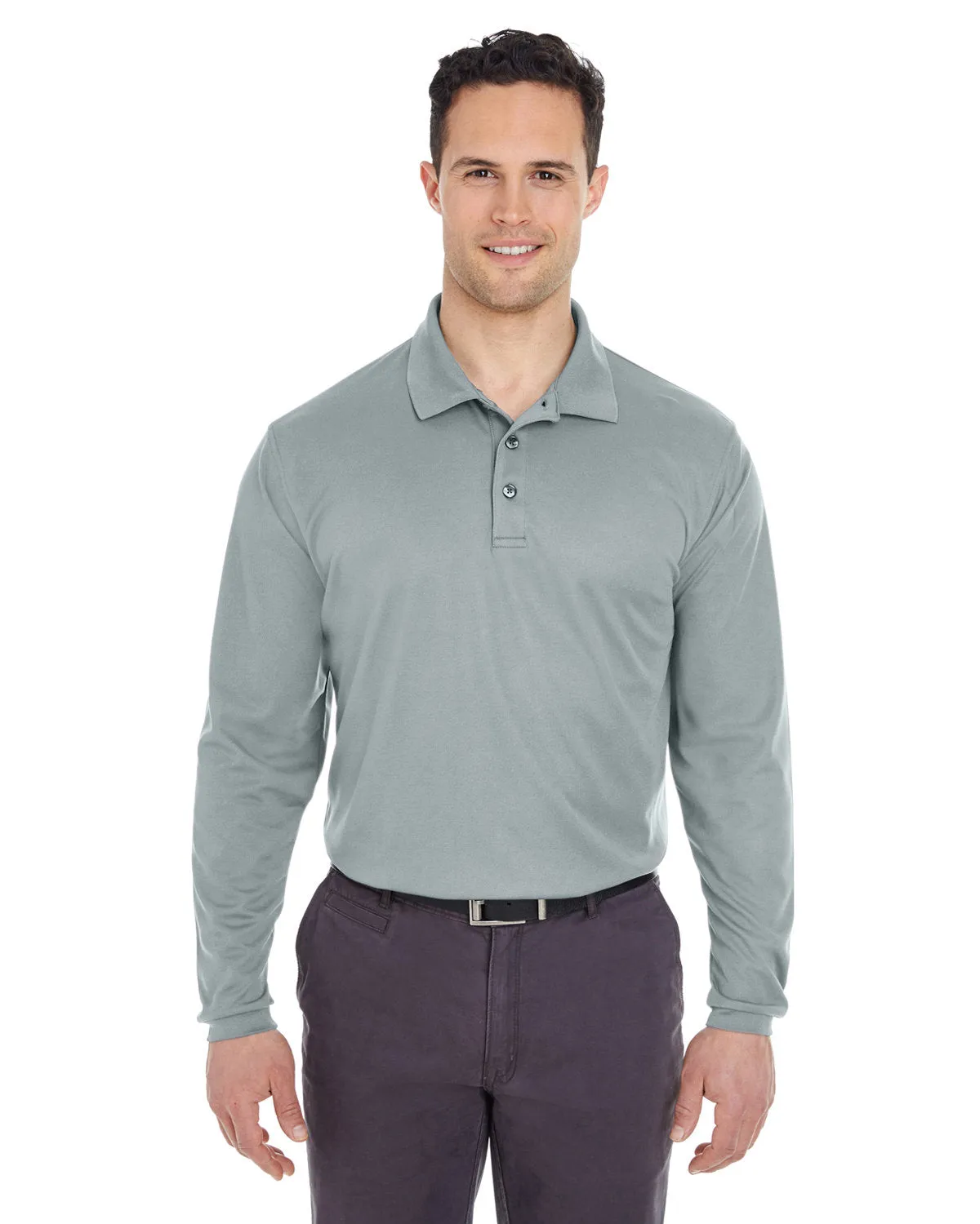 Adult Cool & Dry Long-Sleeve Mesh pique Polo