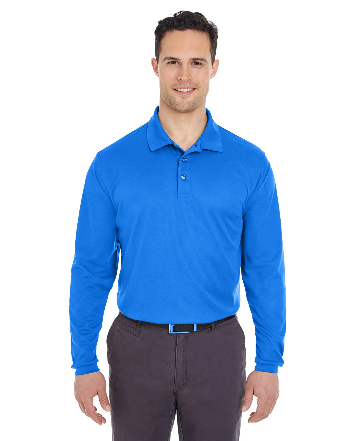 Adult Cool & Dry Long-Sleeve Mesh pique Polo