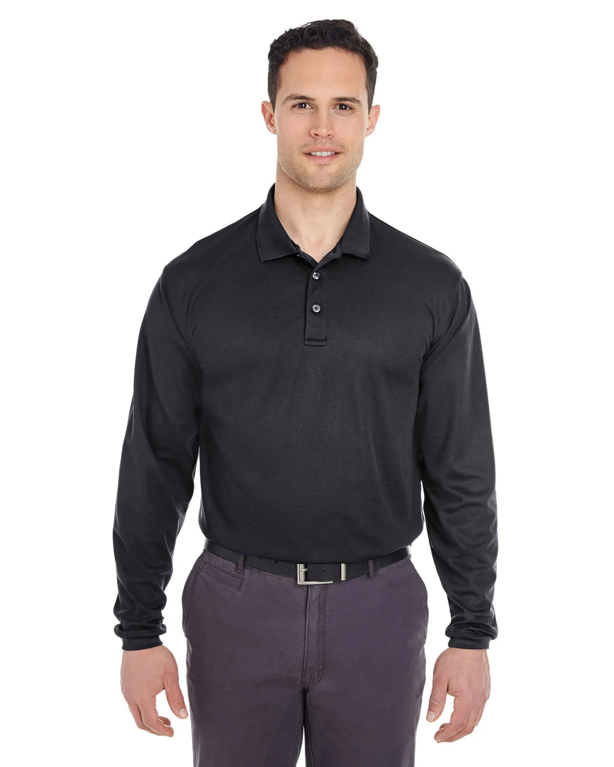 Adult Cool & Dry Long-Sleeve Mesh pique Polo