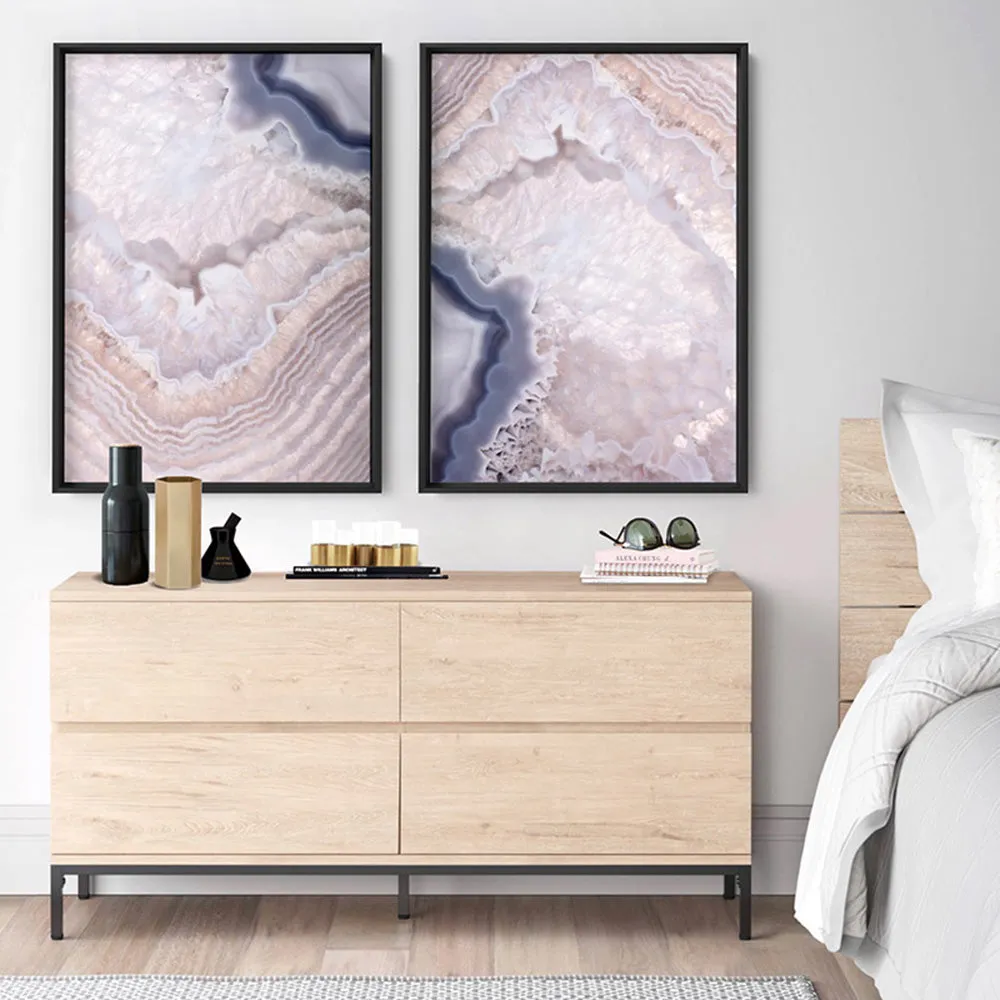 Agate Gem in Blush II - Art Print