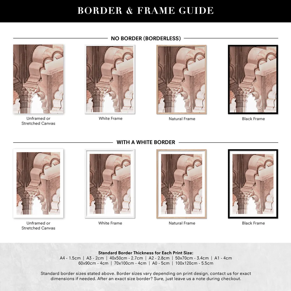 Agra Ornate Arches in Blush II  - Art Print