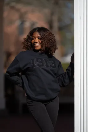 All Black Glitter 1913 Sweatshirt (Unisex Sizing)