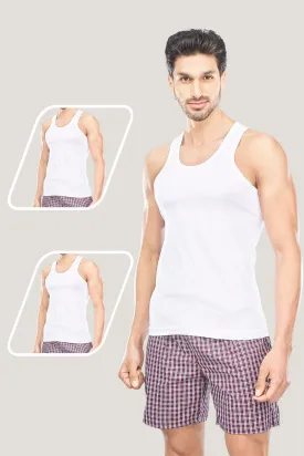 Alpha RN - 100% Cotton White Vest For Mens Combo (Pack of 3) | Ariser Alpha RN - 100% Cotton White Vest For Mens Combo (Pack of 3) | Ariser