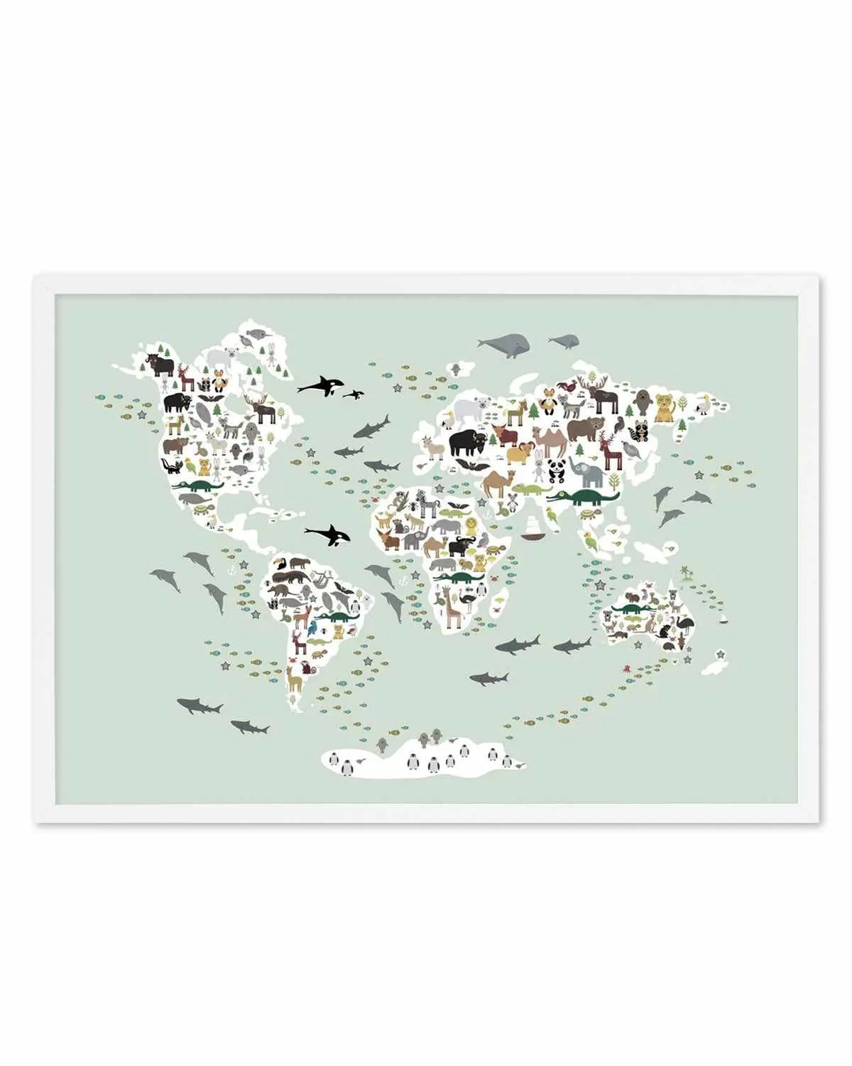 Animals of the World | Sage Art Print