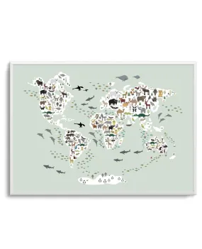Animals of the World | Sage Art Print