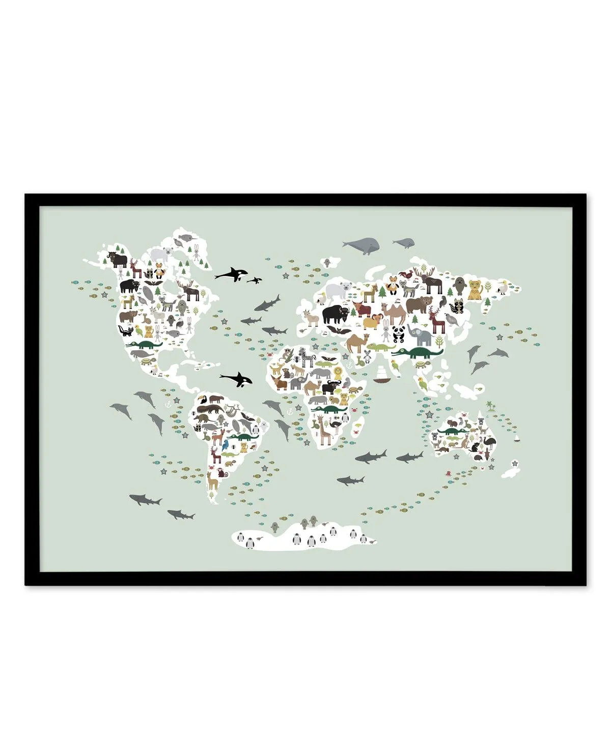 Animals of the World | Sage Art Print