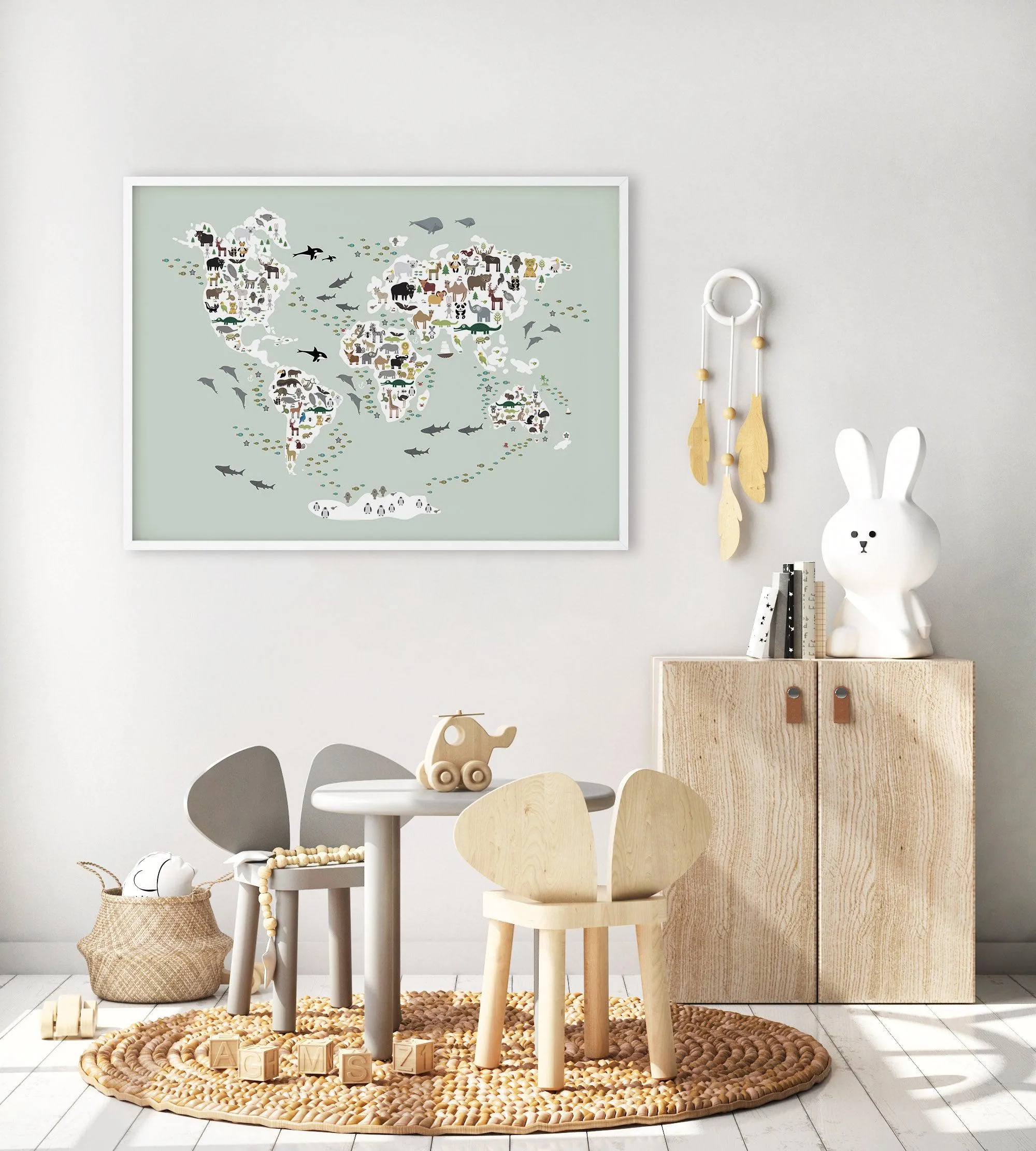 Animals of the World | Sage Art Print