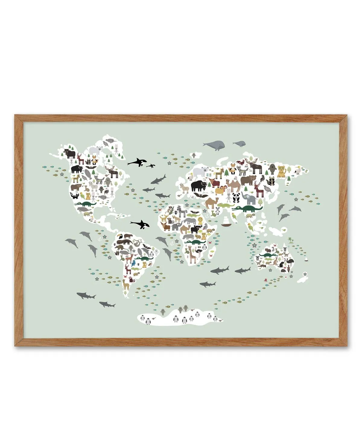 Animals of the World | Sage Art Print
