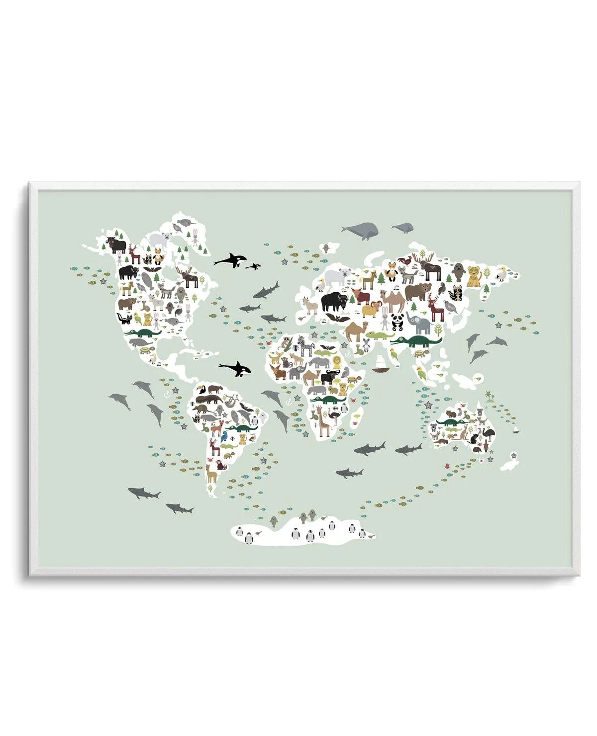 Animals of the World | Sage Art Print
