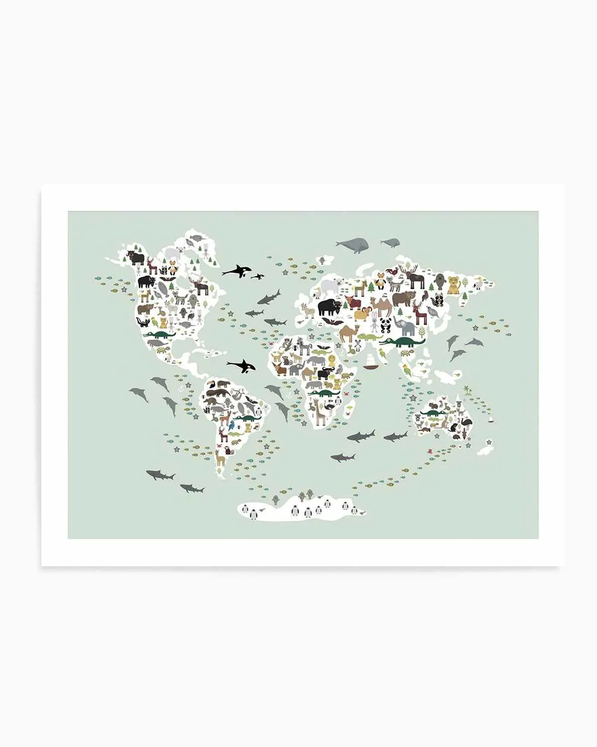 Animals of the World | Sage Art Print