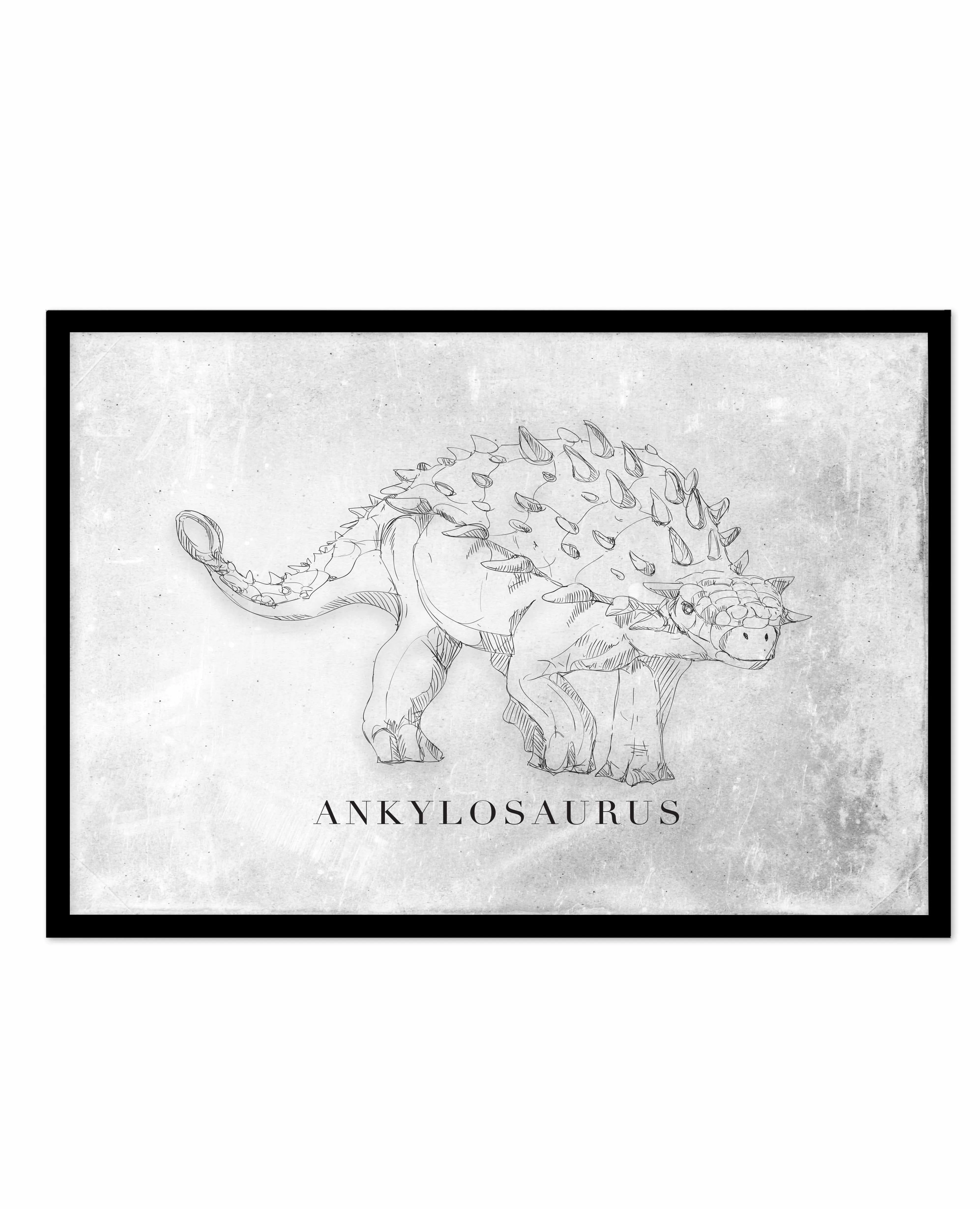 Ankylosaurus LS | Dinosaur Collection Art Print