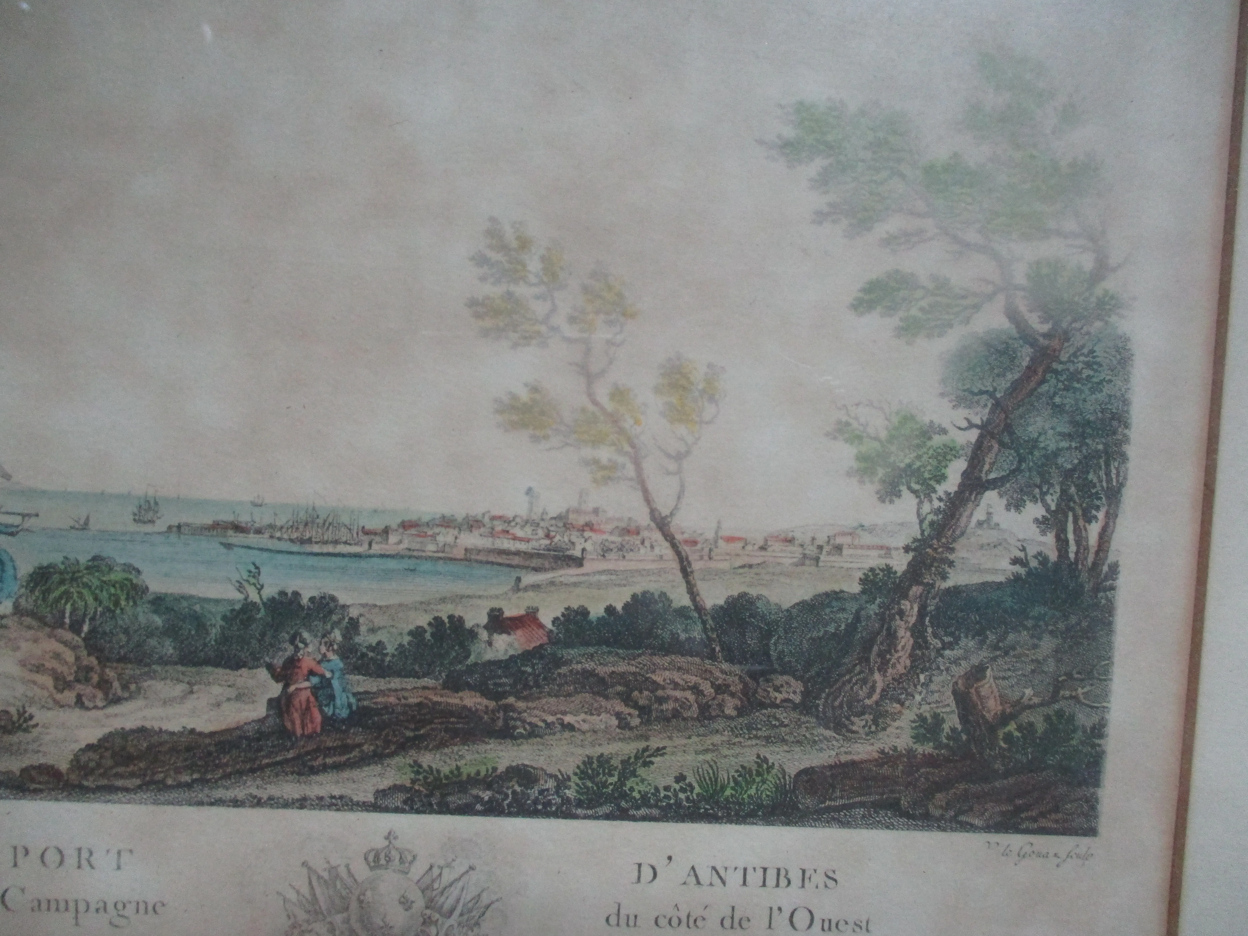 Antique Set 1700s  FRENCH Landmark Lithograph Picture Print ART Decor