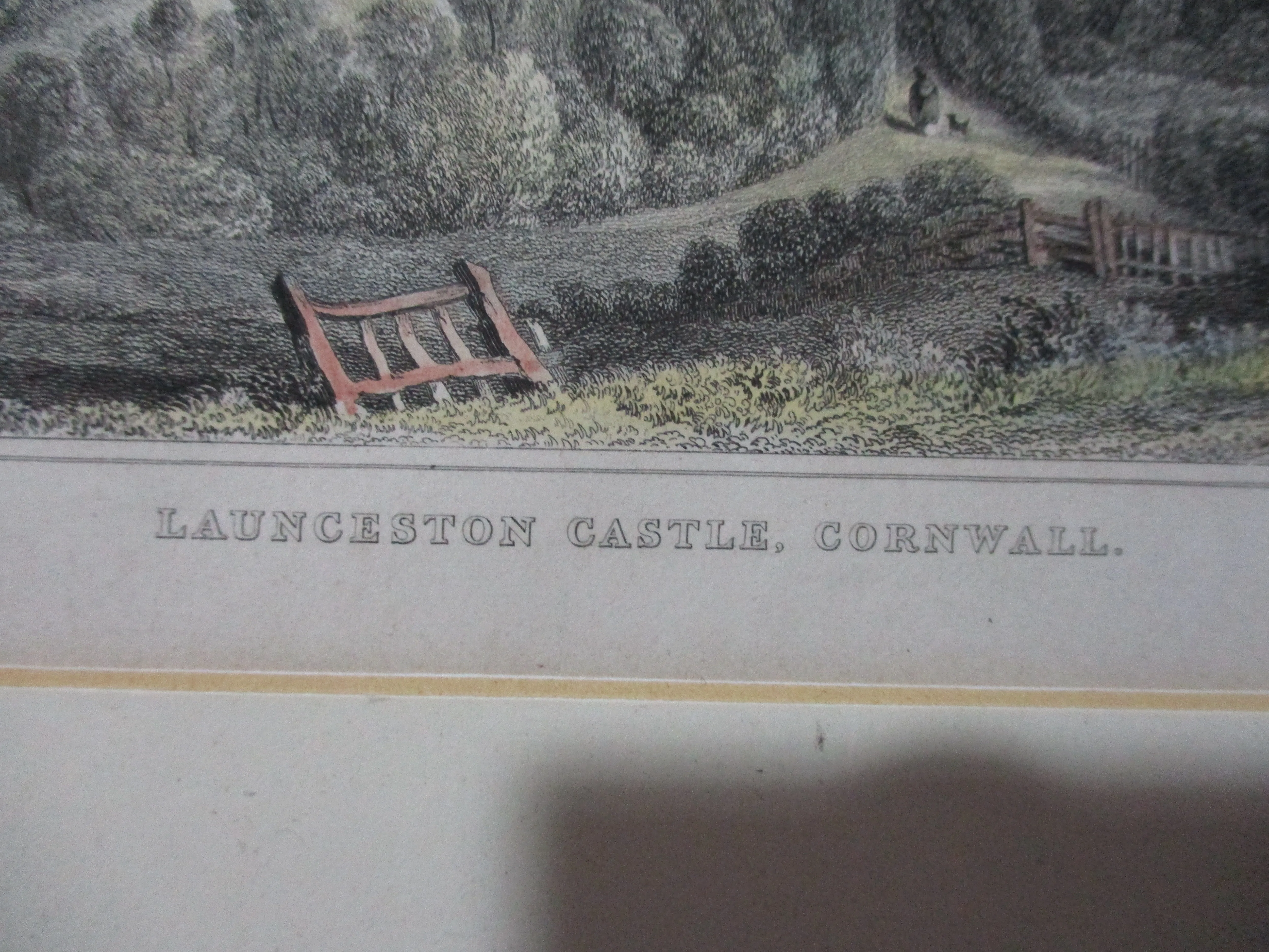 Antique Set 1800s  ENGLAND Landmark Lithograph Picture Print ART Decor