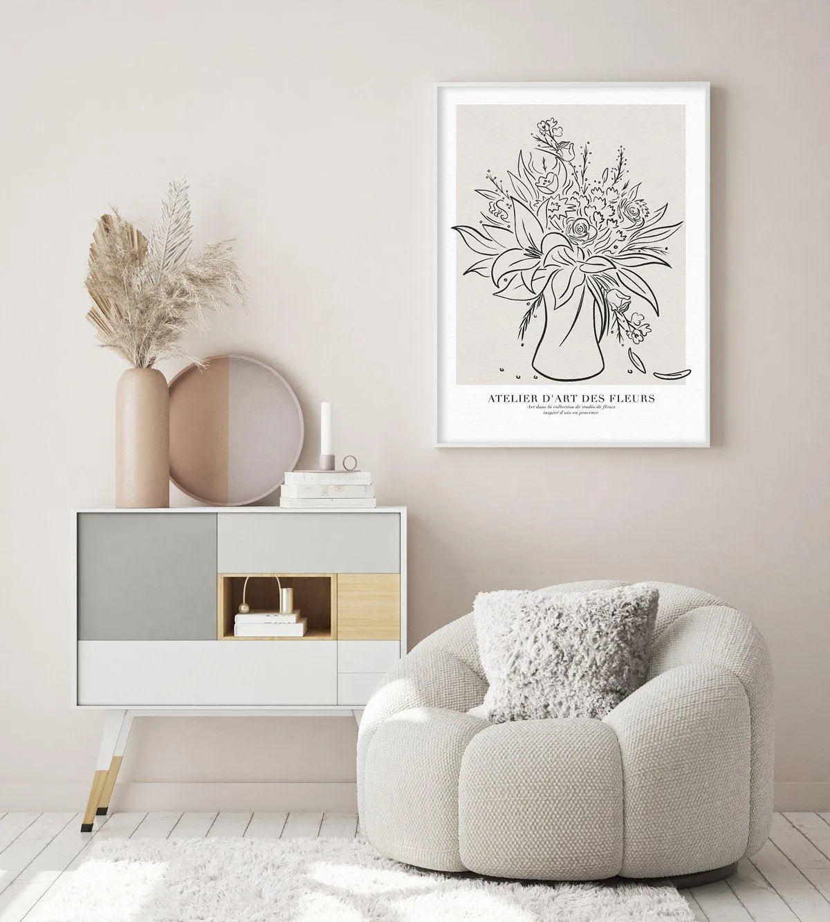 Atelier D'art Des Fleurs Art Print