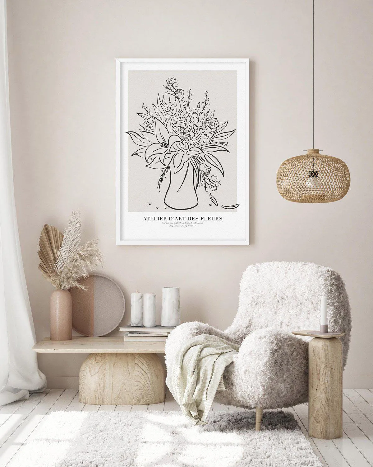 Atelier D'art Des Fleurs Art Print