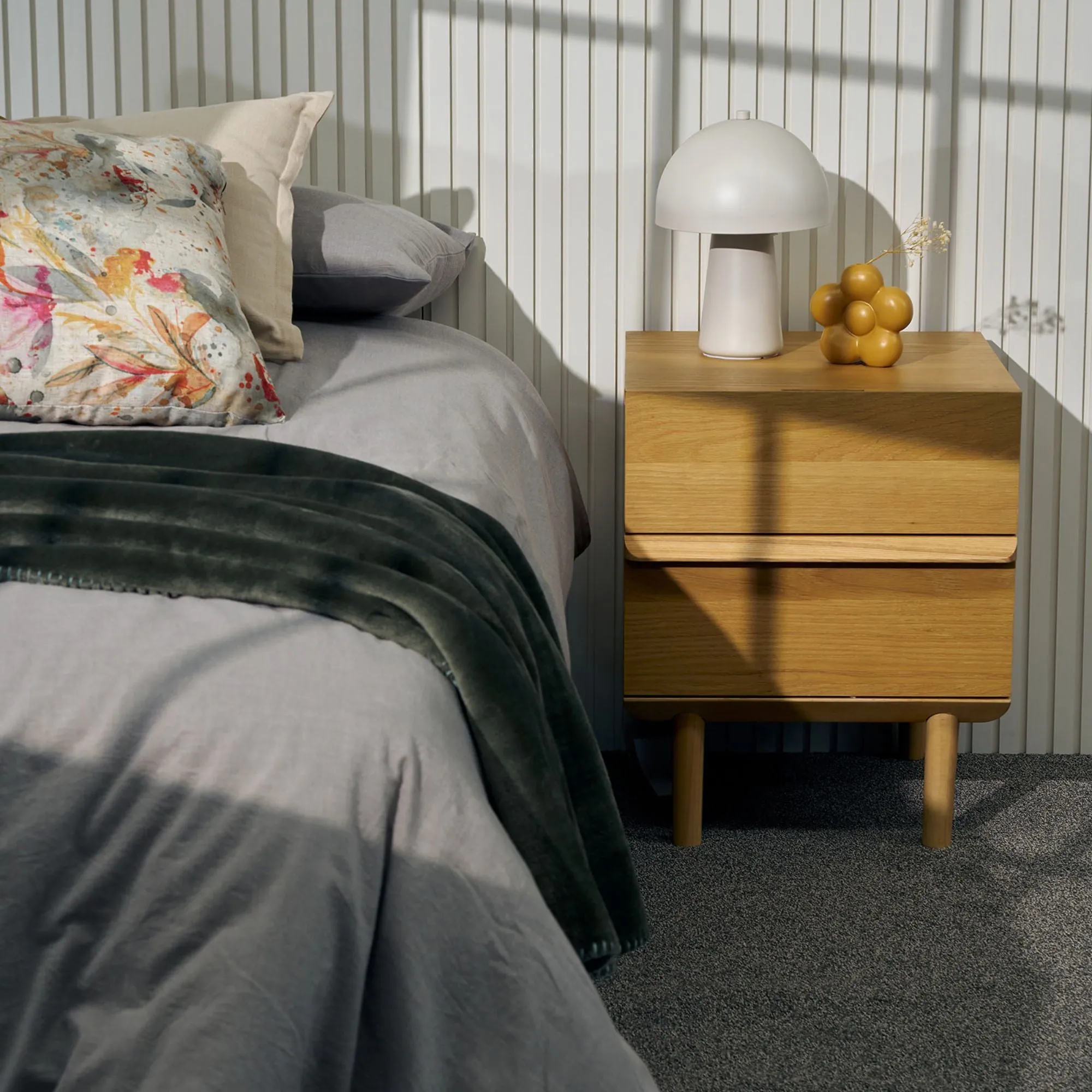 Atticus Bedside Table 2-Drawer
