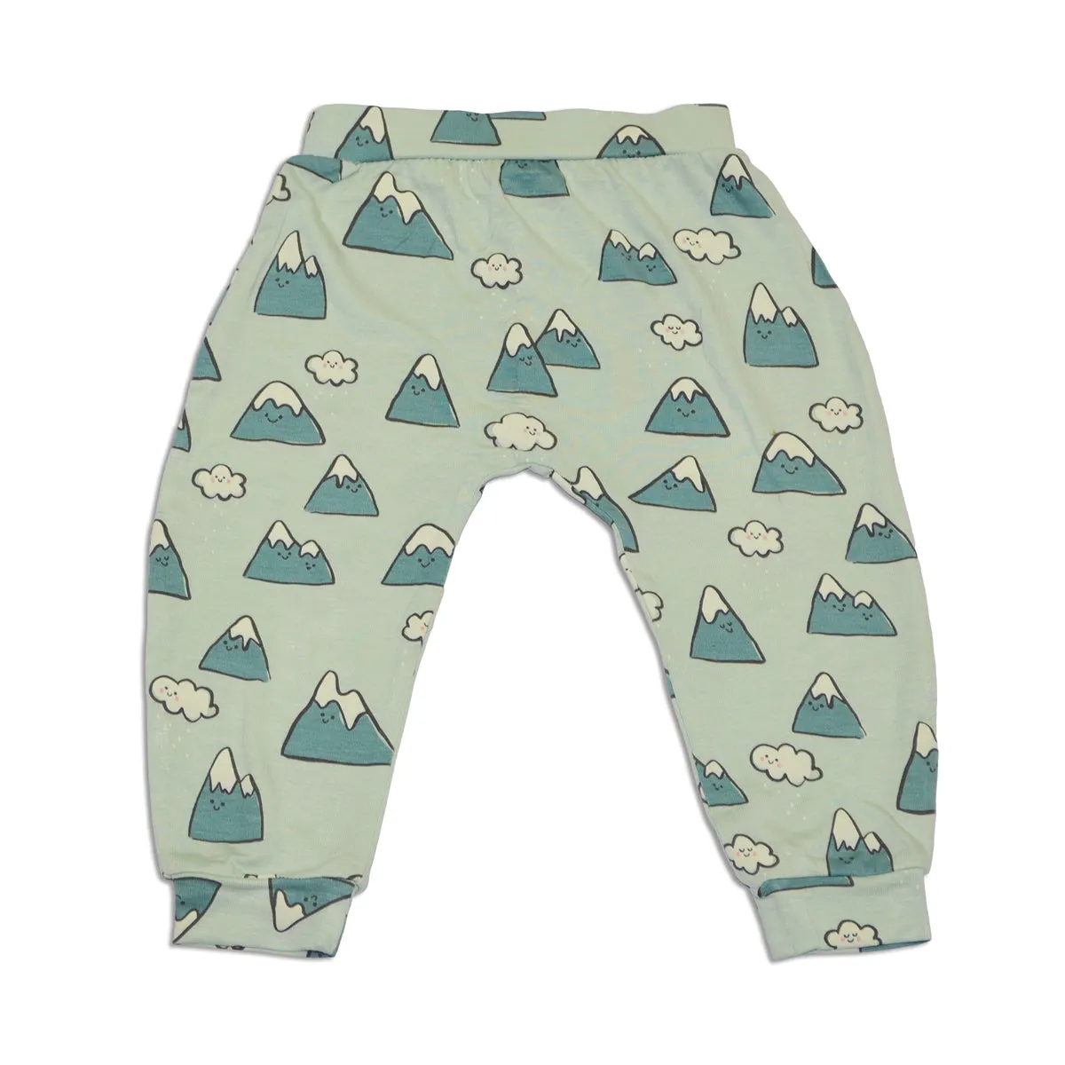 Bamboo Harem Pants (Snowy Rockies Print)