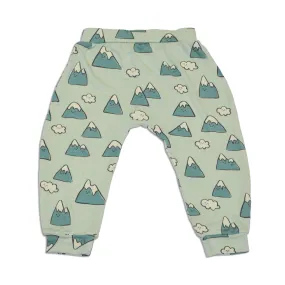 Bamboo Harem Pants (Snowy Rockies Print)