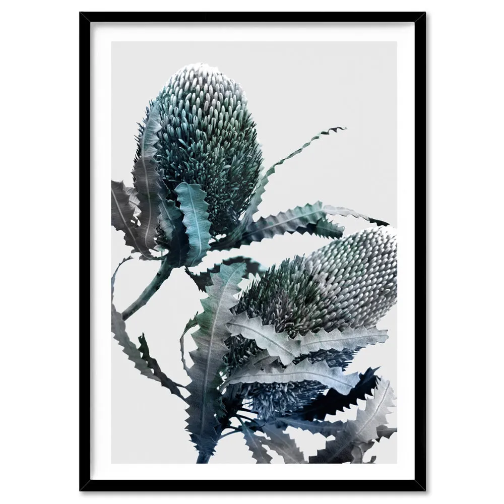 Banksia Blues Abstract I - Art Print