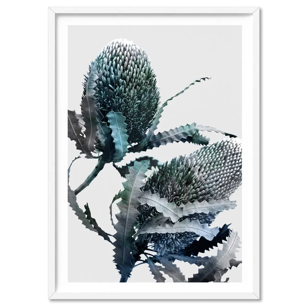 Banksia Blues Abstract I - Art Print