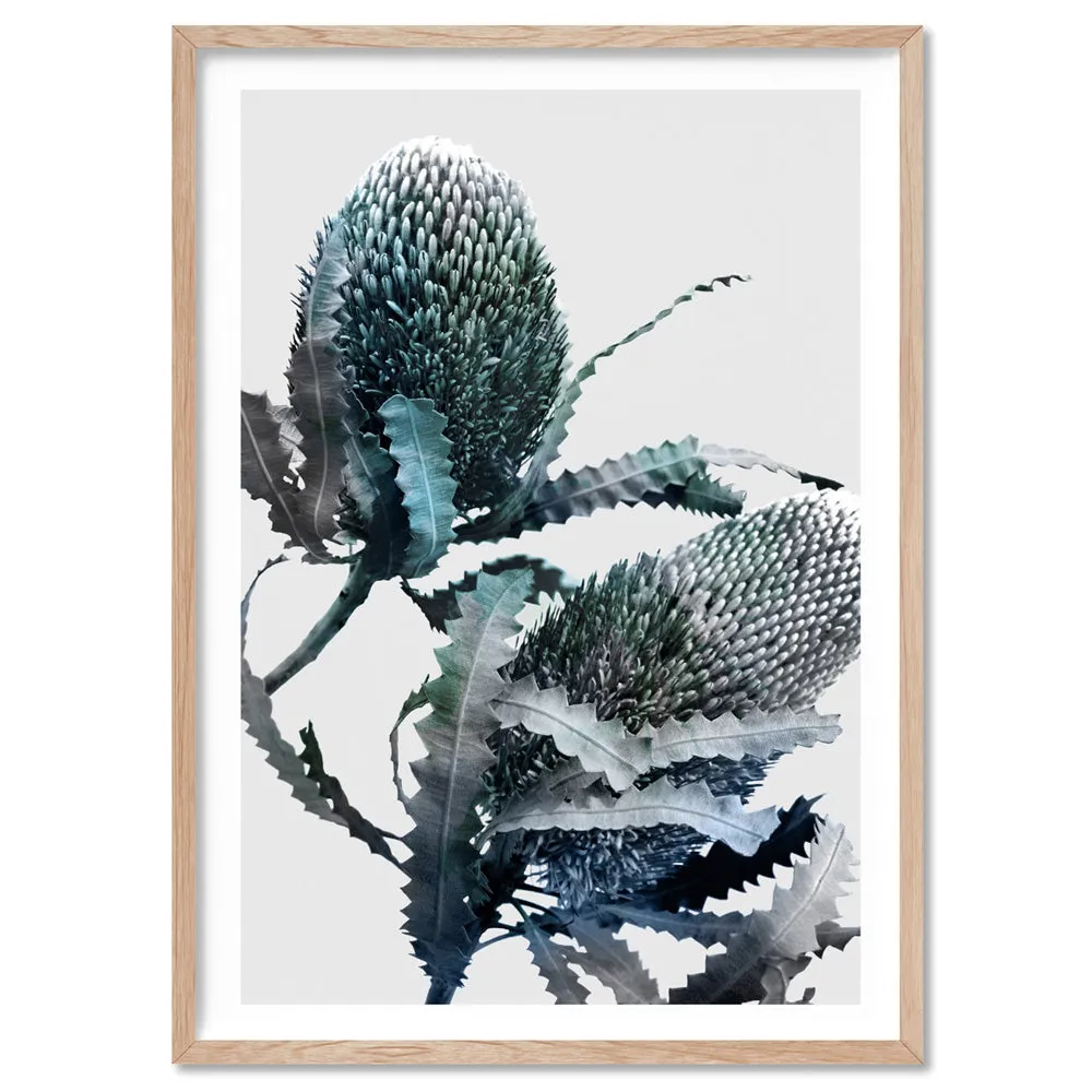 Banksia Blues Abstract I - Art Print