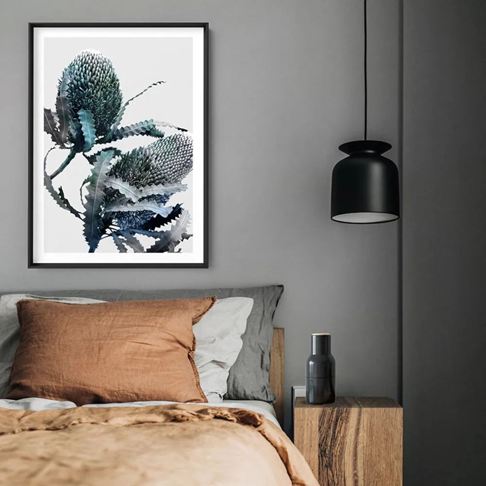 Banksia Blues Abstract I - Art Print