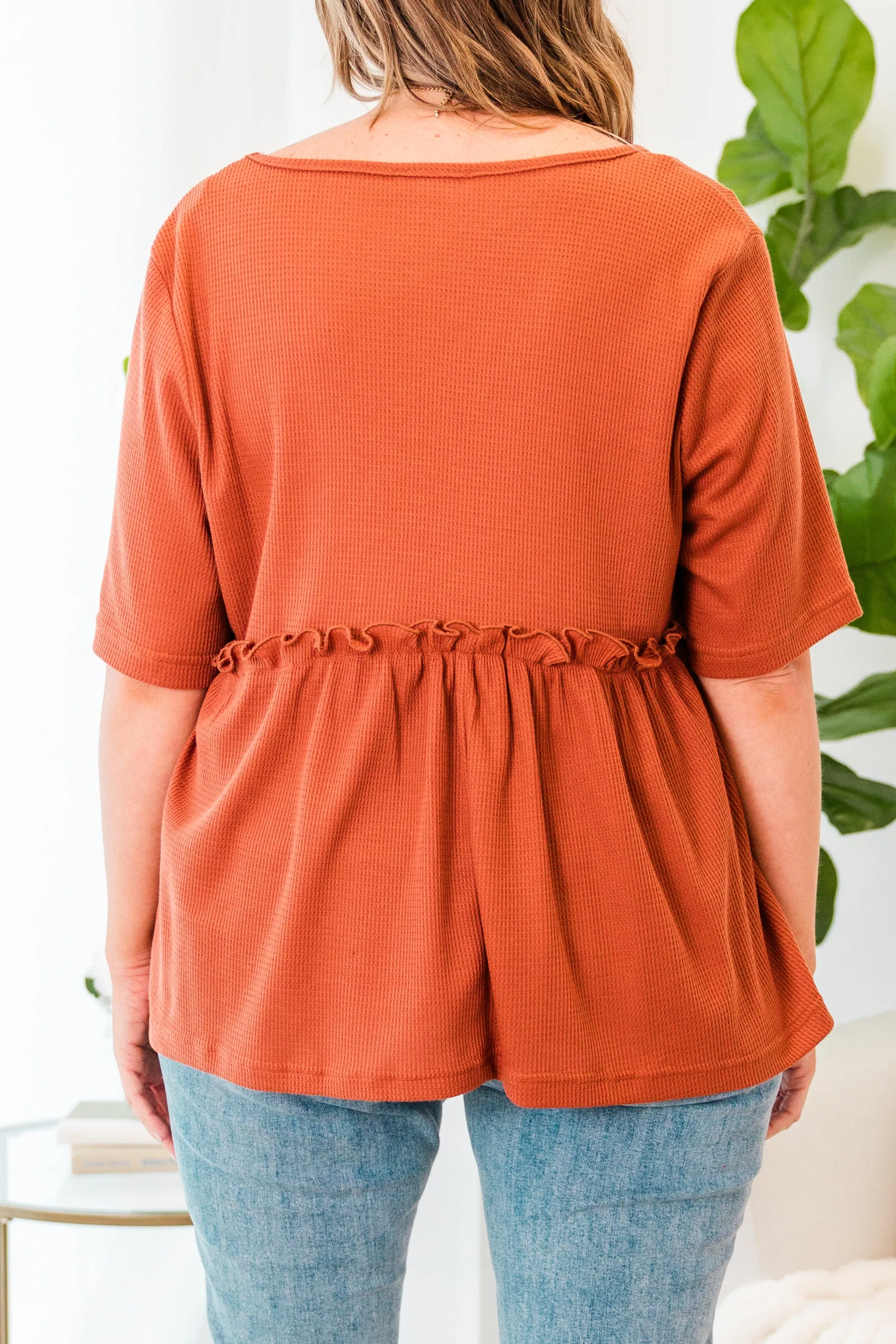 Beachside Blue Top, Copper