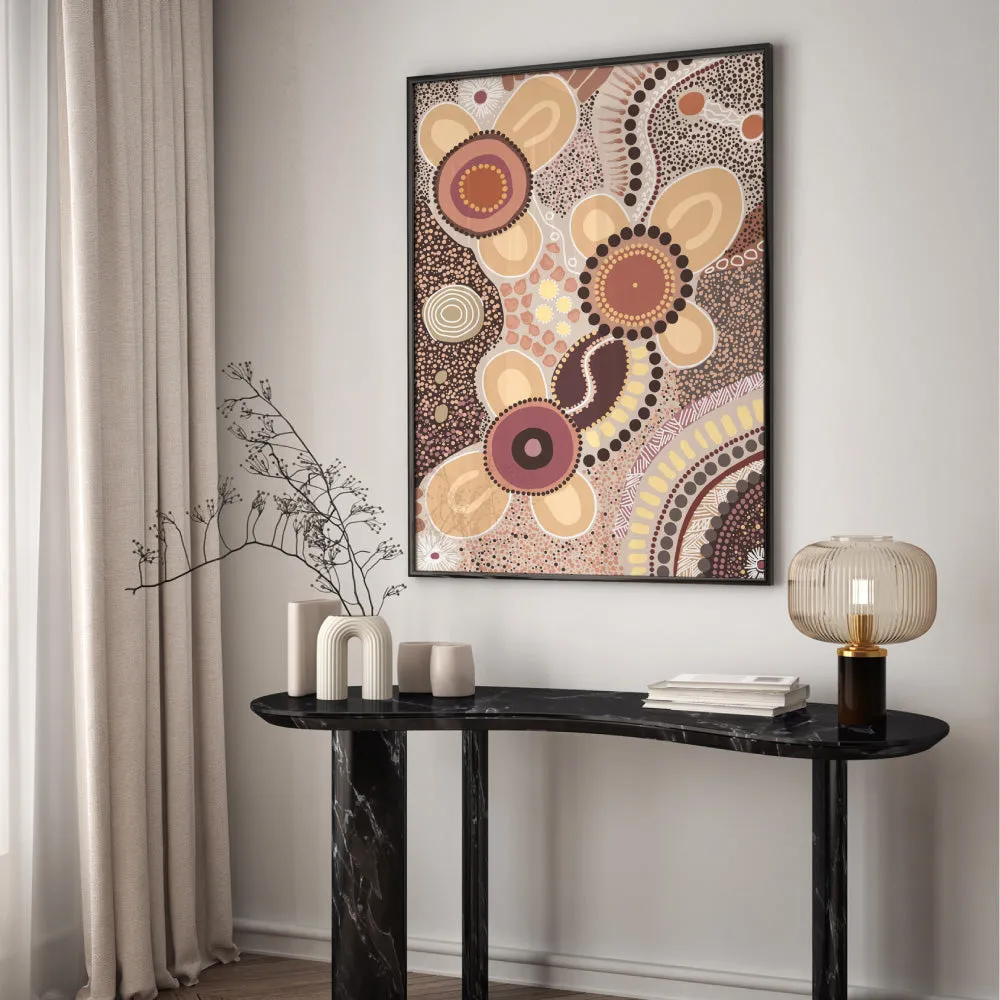 Because of Her | Brown - Art Print by Renee Molineaux