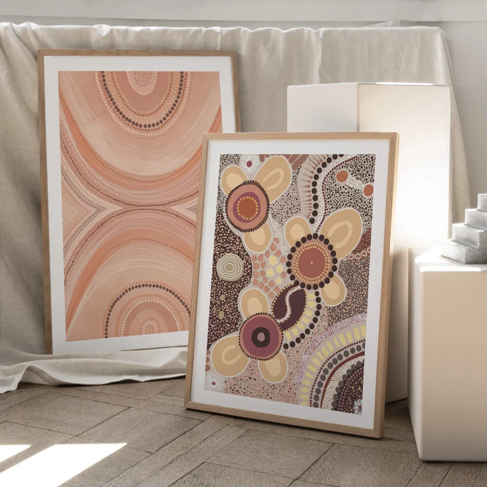 Because of Her | Brown - Art Print by Renee Molineaux