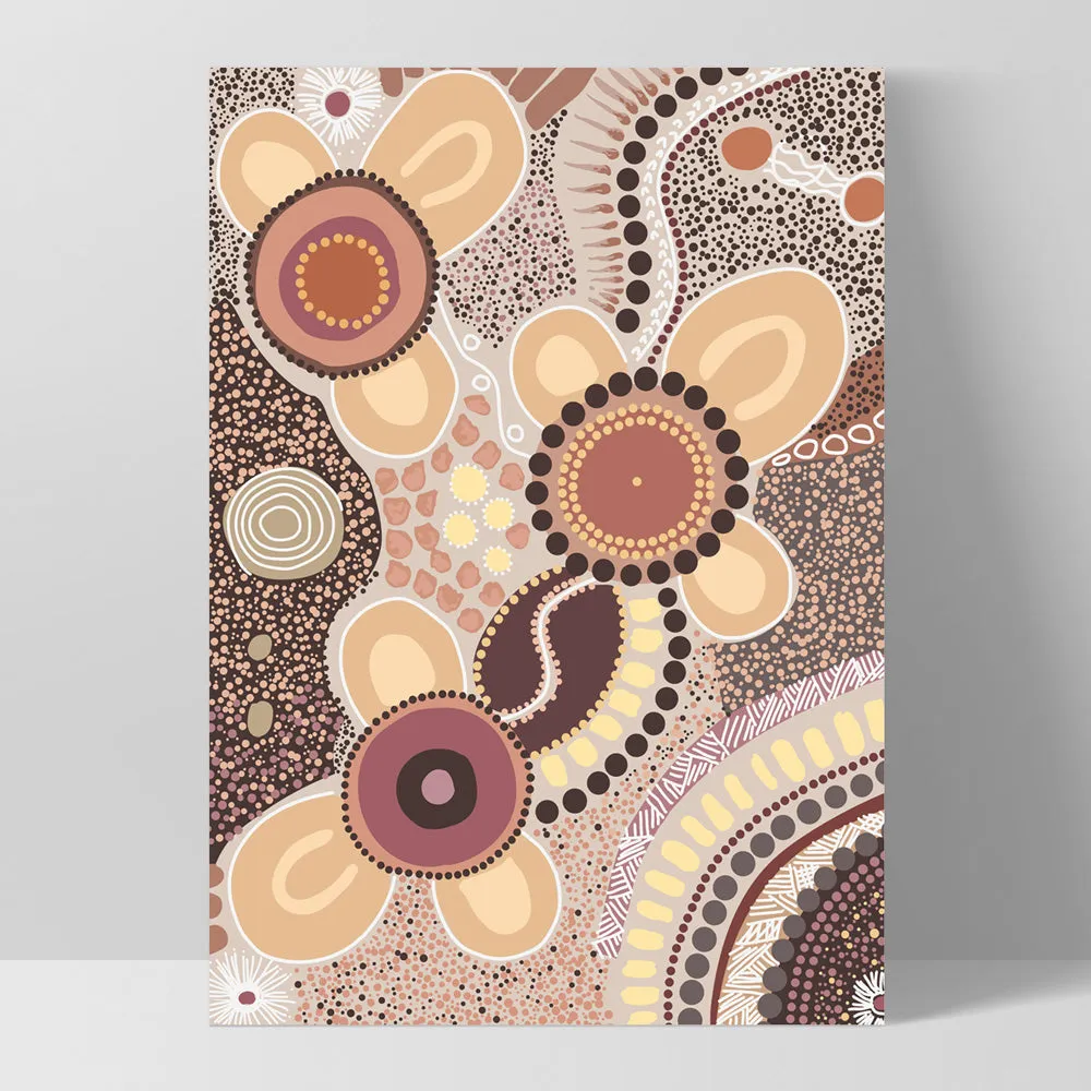 Because of Her | Brown - Art Print by Renee Molineaux