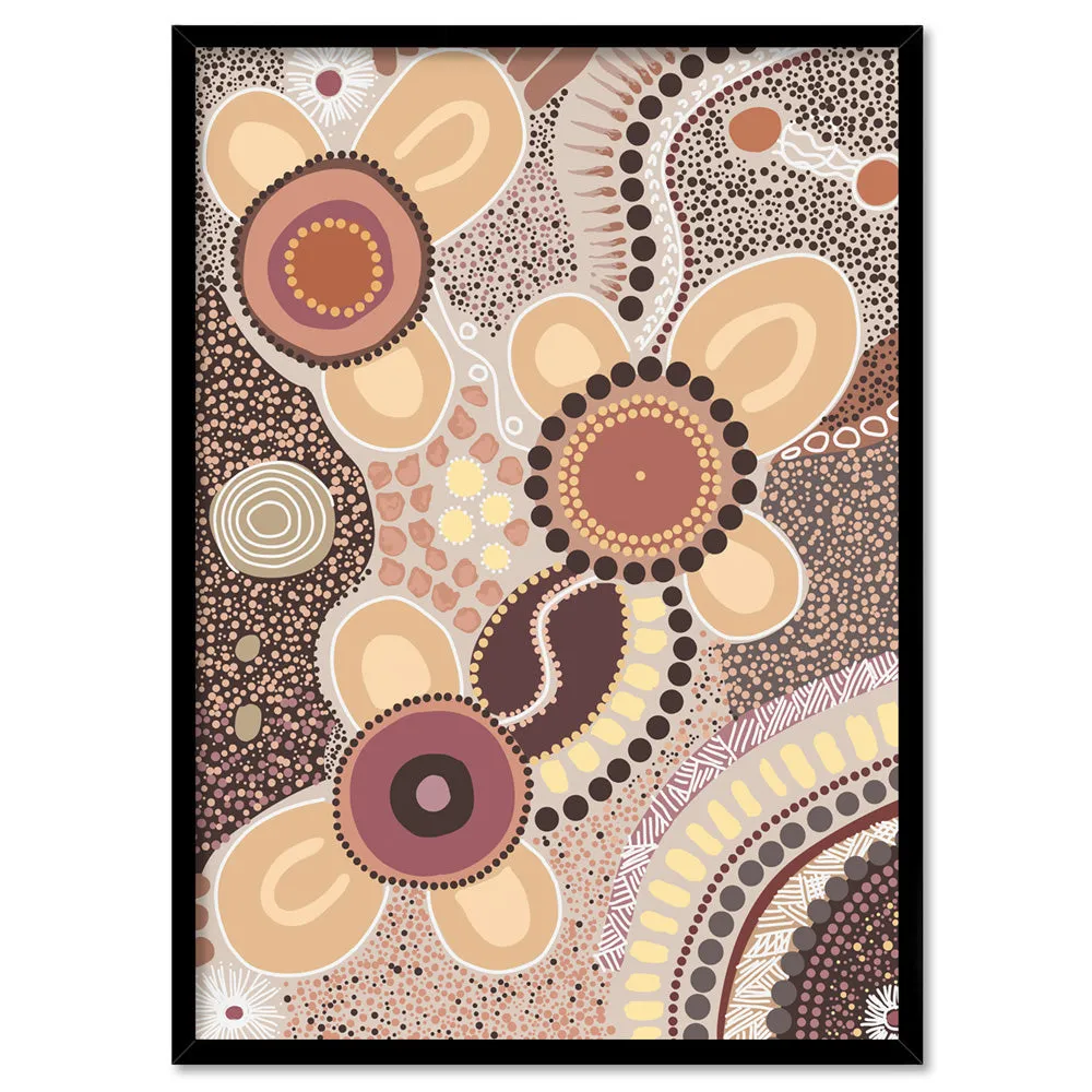 Because of Her | Brown - Art Print by Renee Molineaux
