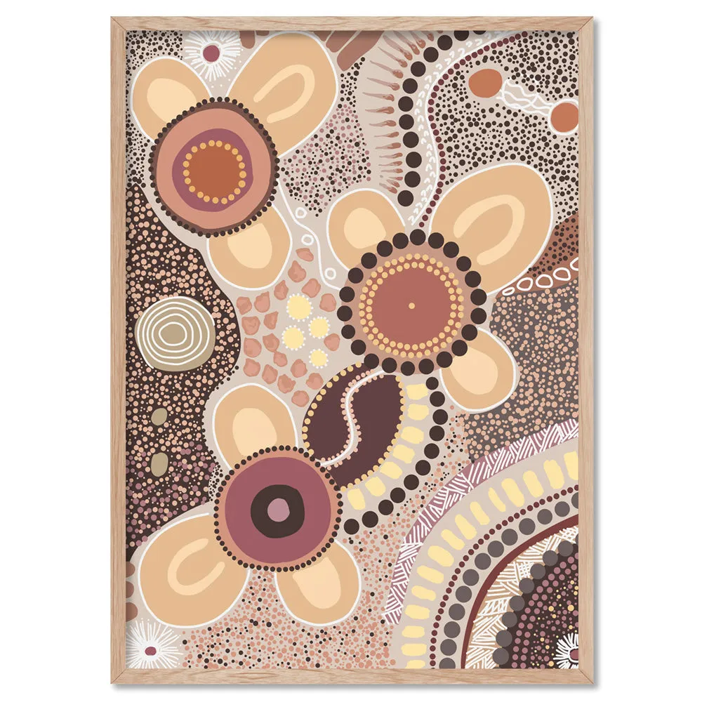 Because of Her | Brown - Art Print by Renee Molineaux