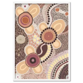 Because of Her | Brown - Art Print by Renee Molineaux