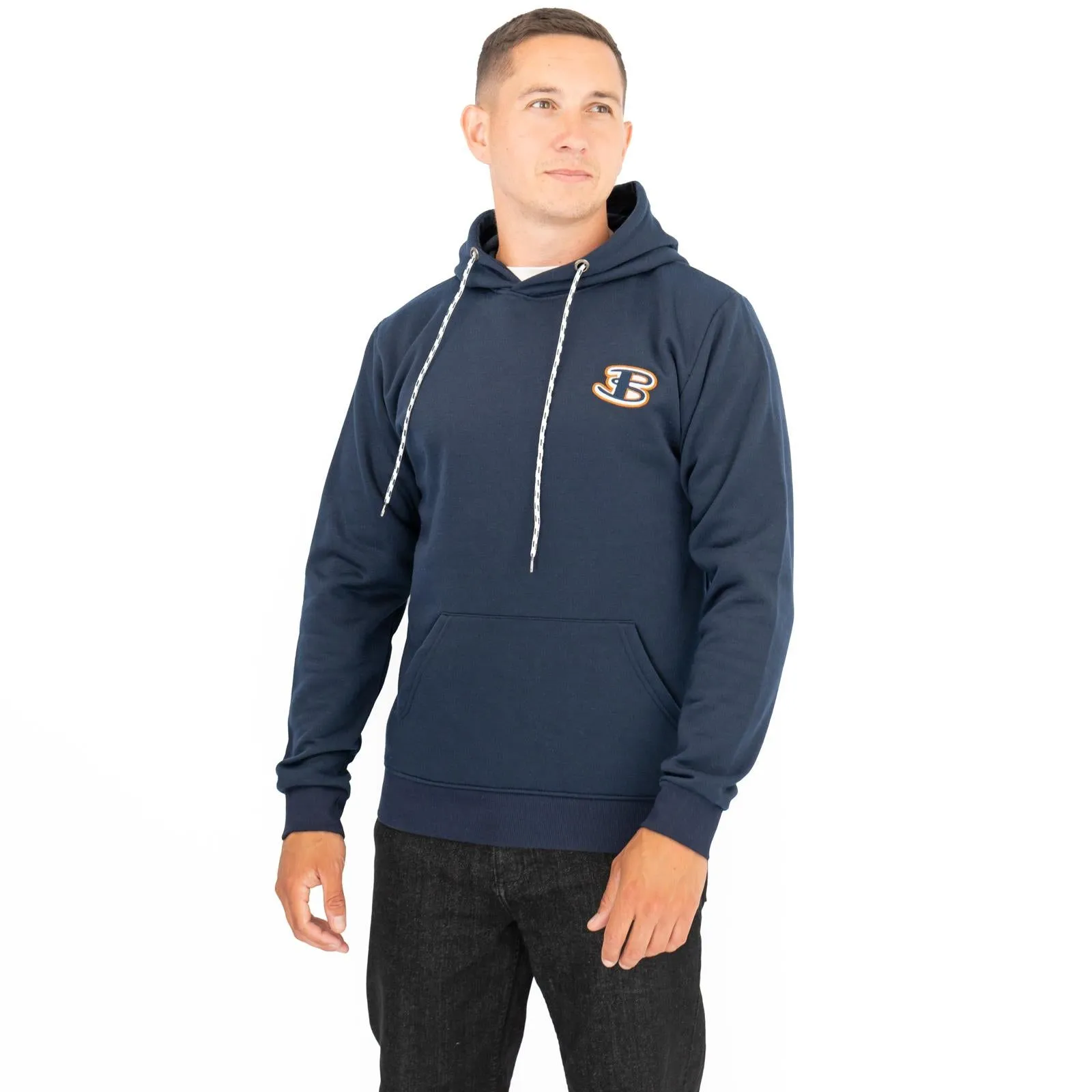 Ben Sherman Mens Logo Hoodie Navy Blue