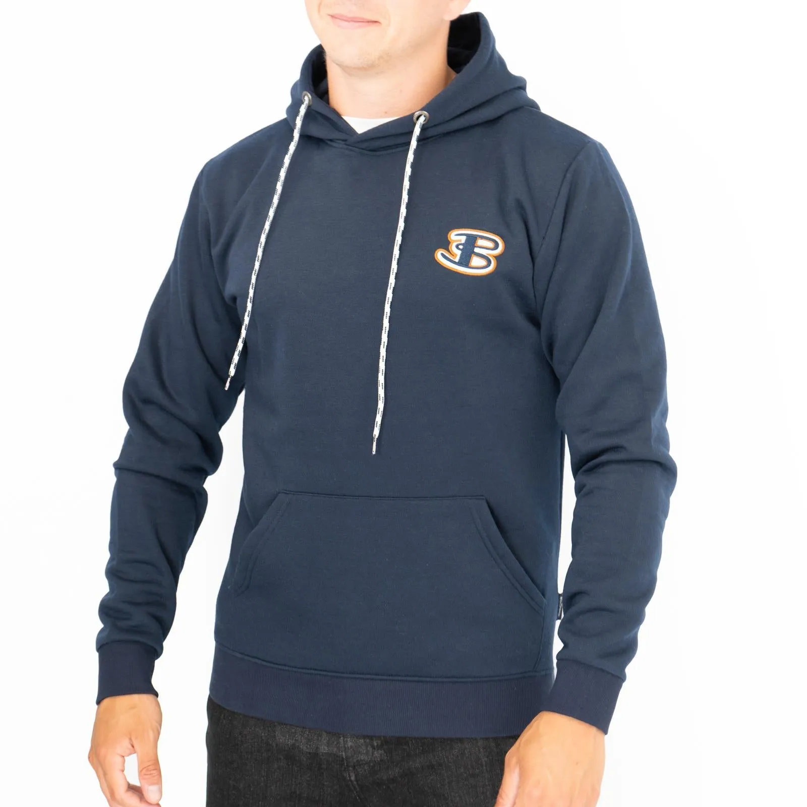 Ben Sherman Mens Logo Hoodie Navy Blue