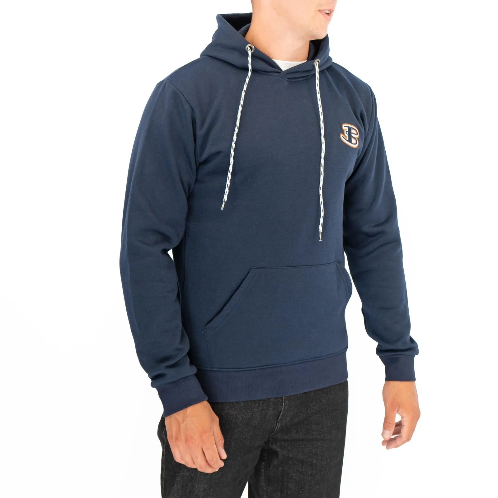 Ben Sherman Mens Logo Hoodie Navy Blue
