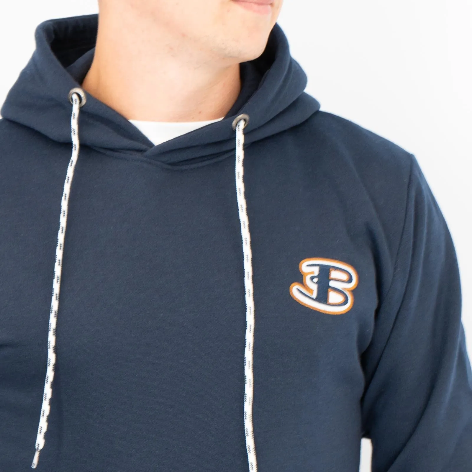 Ben Sherman Mens Logo Hoodie Navy Blue