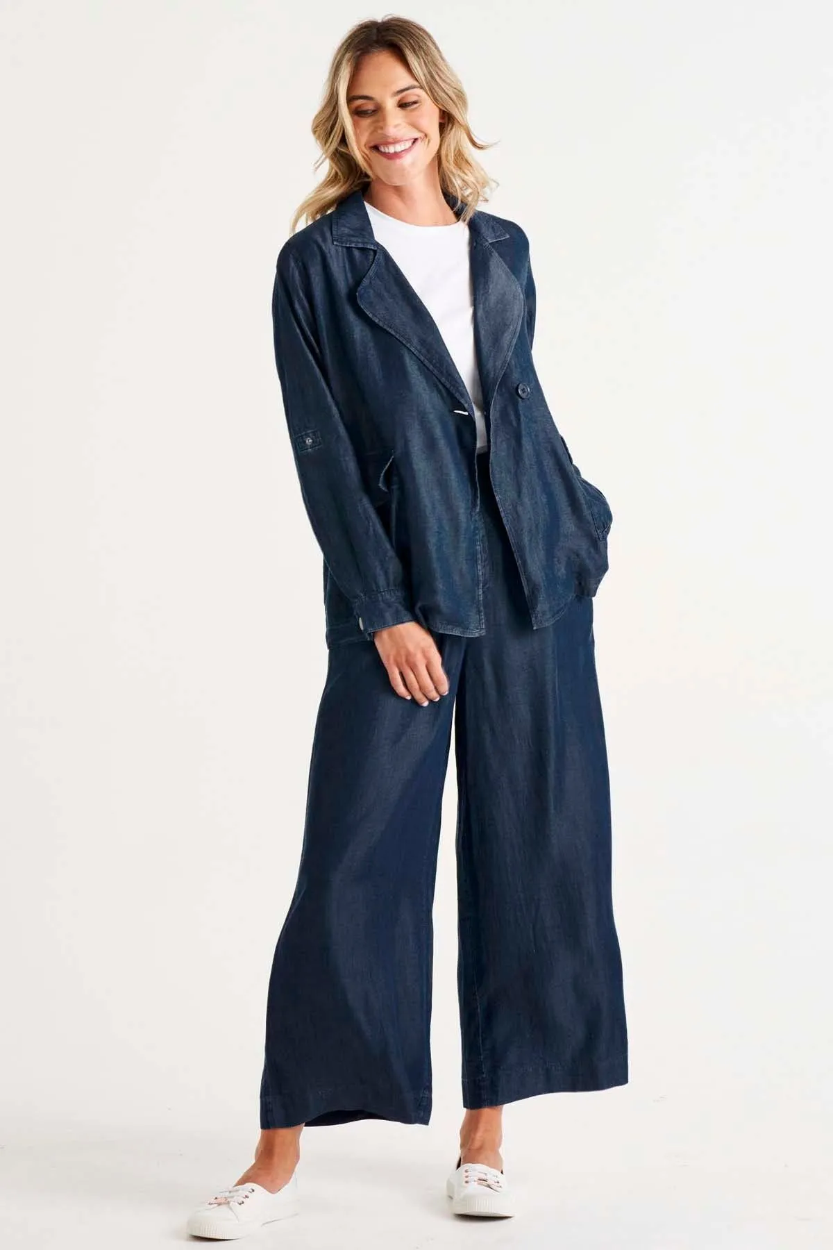 Betty Basics Lara Lyocell Jacket in Blue Haze