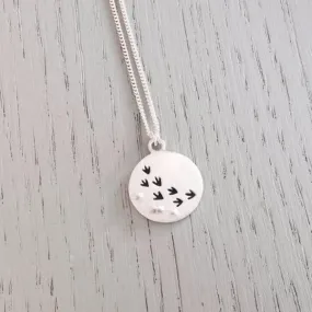 Bird Prints in the Sand Small Pendant - 38EP